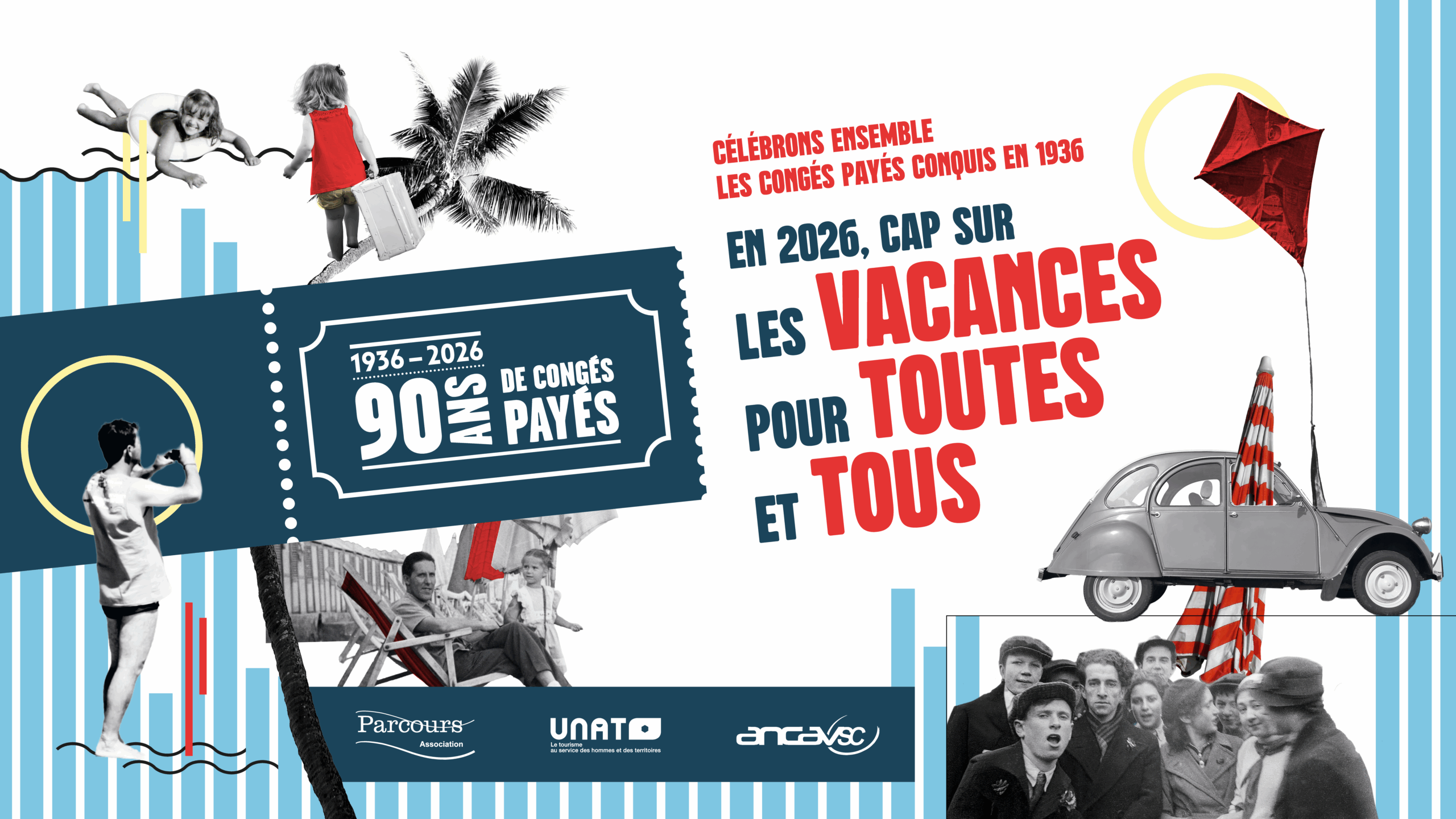 90 ans conges payes banniere 1920x1080 logo ticket bleu fonce