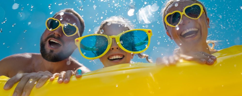 family having fun on summer vacation